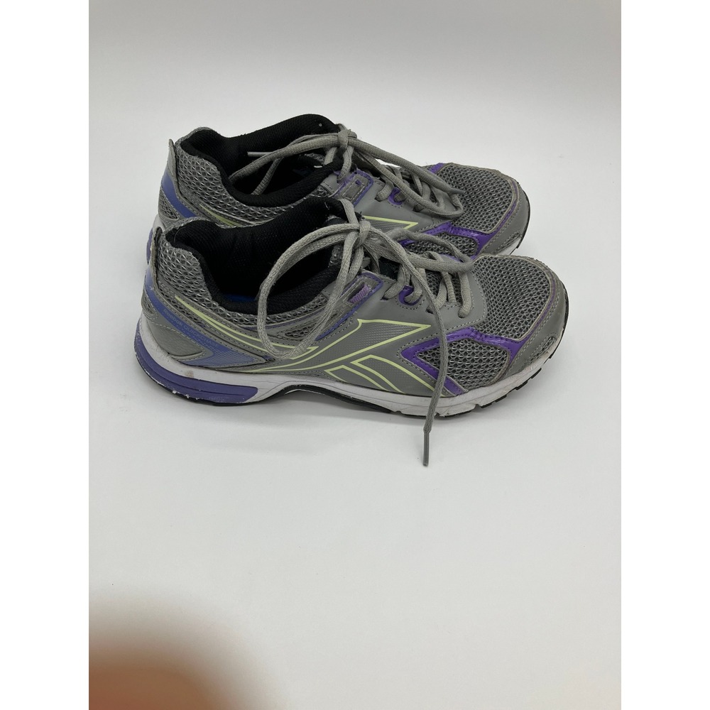 Reebok Quickchase Womens Running Shoes Grey Purple Lime Green Athletic Size 8.5